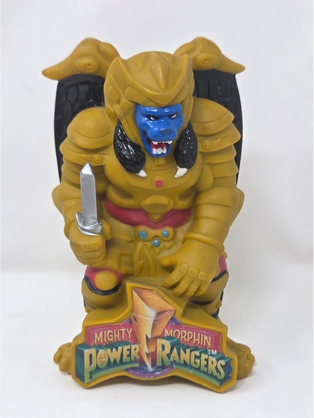 1994 Mighty Morphin Power Rangers Coin Bank Figure Missing Stopper Toy